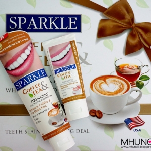 ยาสีฟันลดคราบเหลืองและกลิ่นปากจากชากาแฟ  Sparkle Coffee&Tea Drinkers’ Whitening Toothpaste