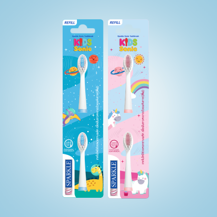 Sparkle Sonic Toothbrush Kids Sonic (Refill)  หัวแปรงสีฟัน สปาร์คเคิล โซนิค รุ่น คิดส์ โซนิค